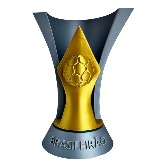 Taça Troféu Do Brasileirão Em 3d Fios De Seda 16cm - Média