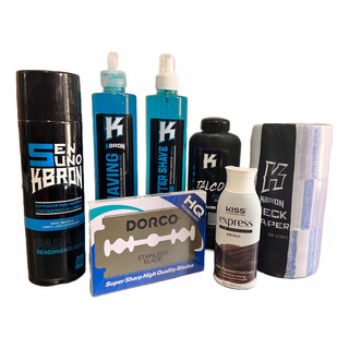 Pkt Kbron De Insumos Para Barbero 7 Pzas Shaving Gel Etc Pkt Kbron De Insumos Para Barbero 7 Pzas Shaving Gel Etc