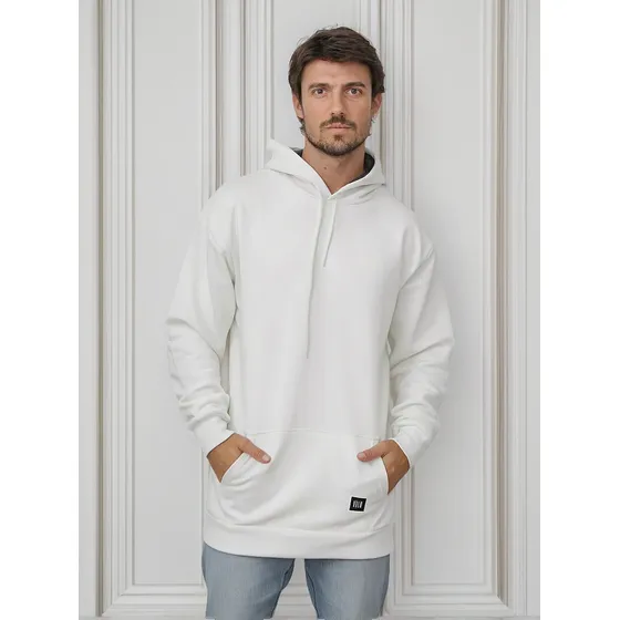 Buzo Canguro Viste Vilo Oversize Liso Frisado