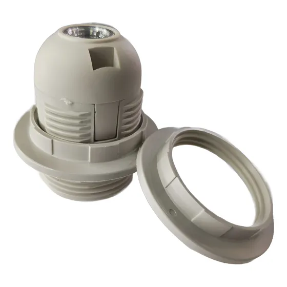 Pack X10 Portalampara Con Rosca Exterior Doble Arandela Pvc