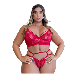 Lingerie Sexy Renda Sem Bojo Com Calcinha Fio Com Tiras Aro Lingerie Sexy Renda Sem Bojo Com Calcinha Fio Com Tiras Aro