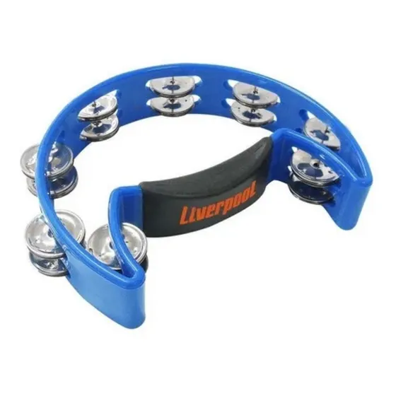 Pandeiro Meia Lua Profissional Pml001 Liverpool Azul