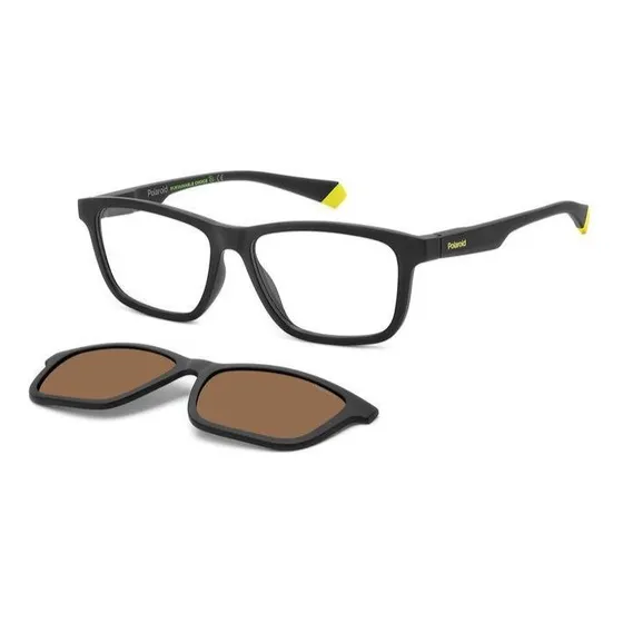Lentes Polaroid Pld2147/cs 003 Negro Mate Clip On Polarizado