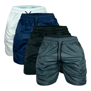 Kit 4 Bermuda Tactel Short Masculino VerĂŁo Academia Treino Kit 4 Bermuda Tactel Short Masculino VerĂŁo Academia Treino