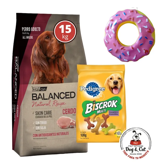 Alimento Perro Vital Can Balanced Cerdo Y Arroz 15kg+regalos