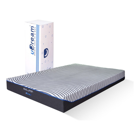 Colchón Queen Size Evolution Memory Foam En Caja Color Gris Colchón Queen Size Evolution Memory Foam En Caja Color Gris