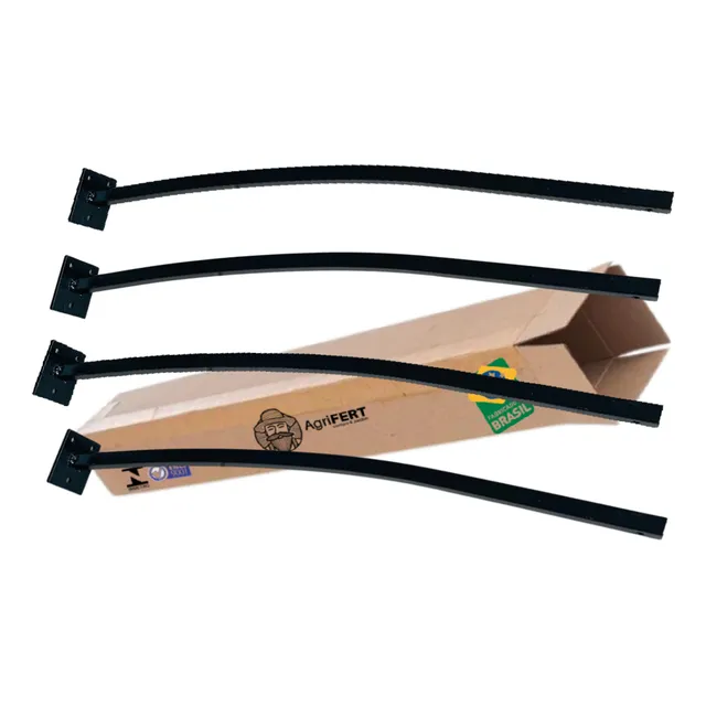 Kit 4 Suportes Haste Metal P Refletor Led Fachada 60cm Curvo