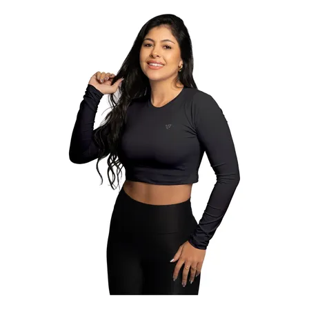 Cropped Poliamida Blusa Feminina Camiseta Proteção Uv Voker