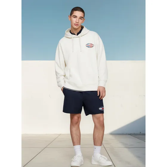Buzo Blanco Archive Amplia Con Capota Y Logo Tommy Jeans