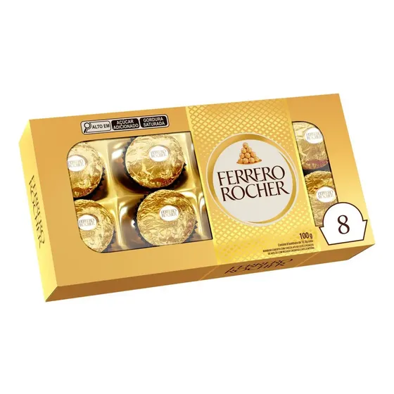 Bombom Ferrero Rocher com 8 unidades