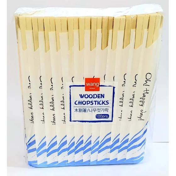 Palillos Madera Comida Japonesa 1 Paquete 100 Pares Wang
