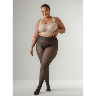 Meia Calça Peluciada Térmica Plus Size Translucida G1 Ao G4 Meia Calça Peluciada Térmica Plus Size Translucida G1 Ao G4