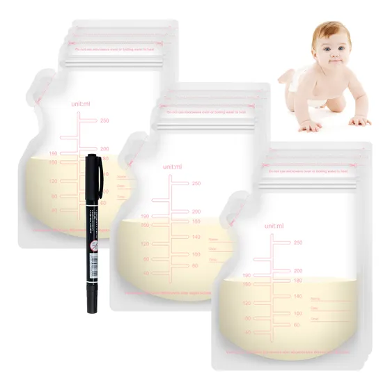Bolsas Para Almacenar Leche Matern 50 Pcs Con Bolígrafo250ml