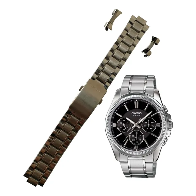 Correa Acero Generica Relojcasio Mtp-mtd-amw-edifice 20-22mm