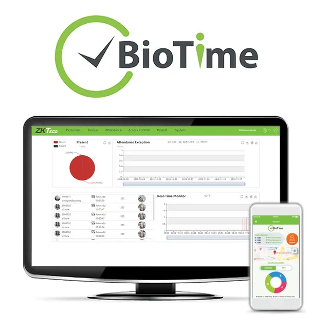 Zkteco Biotime 8.0 Licencia De Software Para 10 Dispositivos
