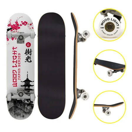 Skate Iniciante Completo Japan Minka Wood Light
