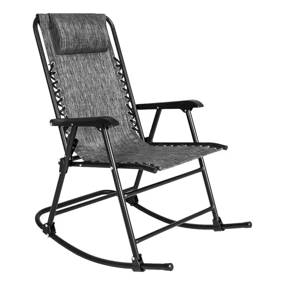 Silla Reposera Mecedora Plegable Con Almohadilla - El Rey