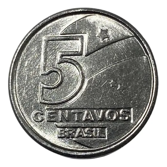Moeda 5 Centavos 1989 Reverso Invertido
