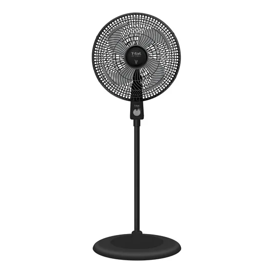 Ventilador T-fal De Pedestal Air Maxx 16  De 4 Aspas, 3 Velocidades Ajustables, Bajo Nivel De Ruido, Oscilación Horizontal 90°, Malla Removible Para Un Lavado Fácil, Motor Potente Y Durable Ve3199x0