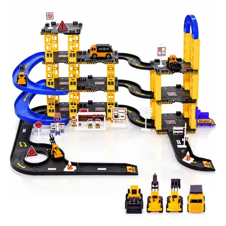 Pista De Carrinhos De Construção Brinquedo Infantil Corrida