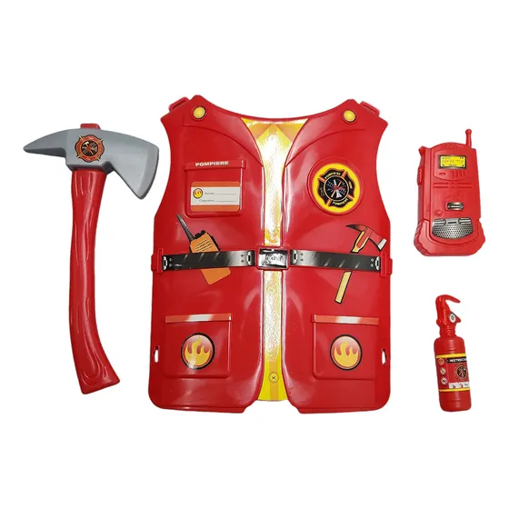 Set De Bomberos De Juguete Fireman Hacha Handy Y Matafuego