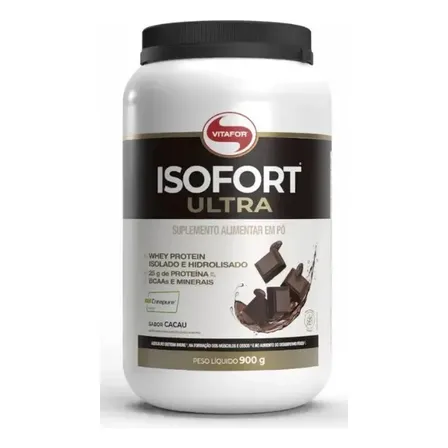 Whey Protein Vitafor Isofort Ultra 900g Cacau com Creatina e Glutamina