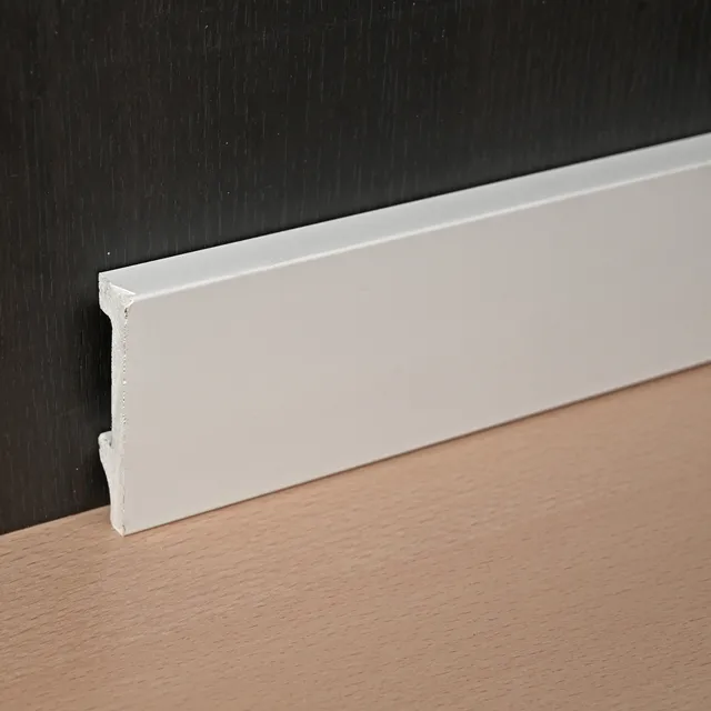 Zocalo Eps Pvc Antihumedad Piso Vinilico Porcelanato Blanco