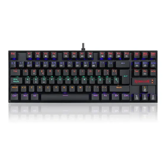Teclado Mecánico Redragon Kumara Rainbow K552-kr-sp Teclado Negro Idioma Español Latinoamérica | Cuotas sin interés