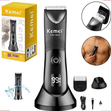 Aparador Pelos Corpo Cabelo E Barba Lâmina Cerâmica A Prova D'água Cor Preto Trimmer Pelo Intimo Corpo Unissex Barbeador... 127/220v