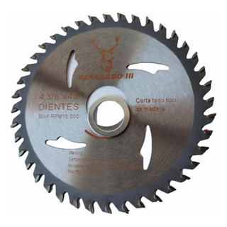 Disco 4-3/8 X 40d Corte De Madera Para Miniesmeriladora Disco 4-3/8 X 40d Corte De Madera Para Miniesmeriladora