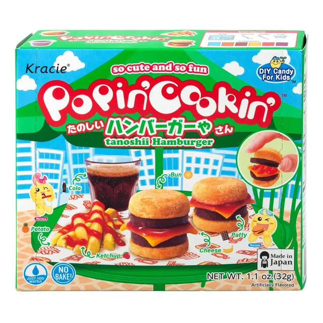 Dulce (diy) Kracie Popin Cookin Tanoshii Hamburguer, 32 G