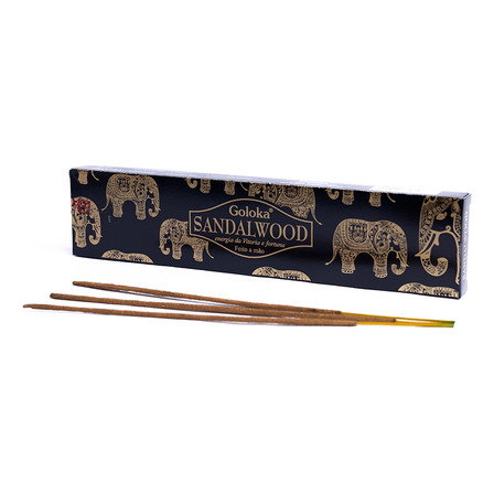 Incenso Indiano Goloka Sandalwood (sândalo) 15g Incenso Indiano Goloka Sandalwood (sândalo) 15g