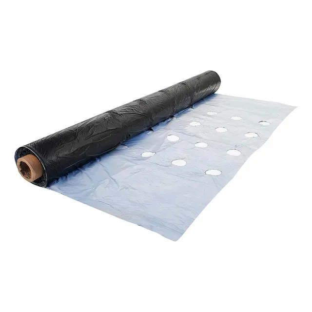 Plastico Mulching Furado Para Cobertura Solo Pb 1,80x100m