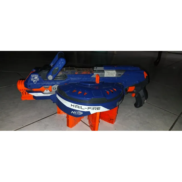 Nerf Nstrike Elite Hail Fire Con Todos Sus Cargadores