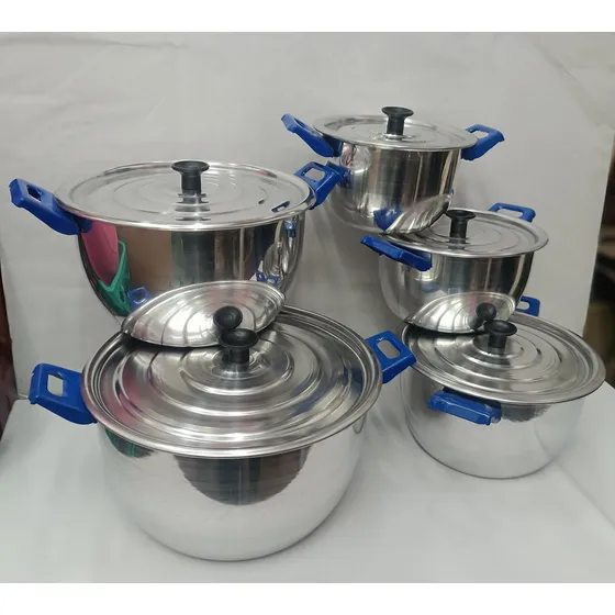 Juego De Ollas Aluminio 14-22, 5 Unidades, Somos Fabricantes