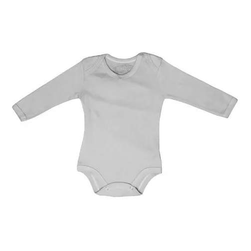 Body Manga Larga Para Bebe Creaciones J.d. Gris