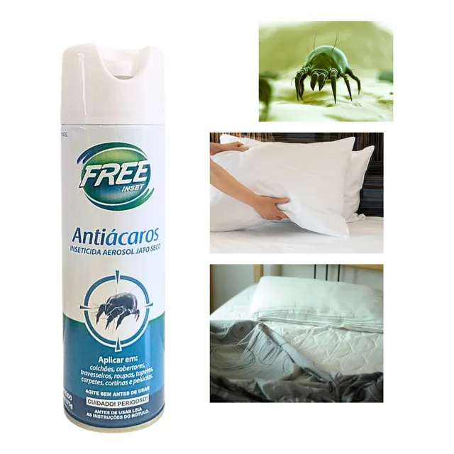 Anti Ácaro Colchão Travesseiro Tapete Ar Condicionado 300ml