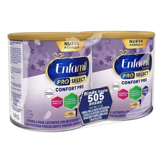 Formula Lactea 2 Latas De 1.1 Kg C/u Enfamil Premium Confort