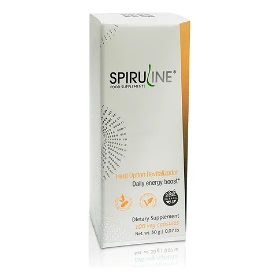 Spirulina Hard Option Revitalizador Spiruline X100 Caps Sabor Sin sabor