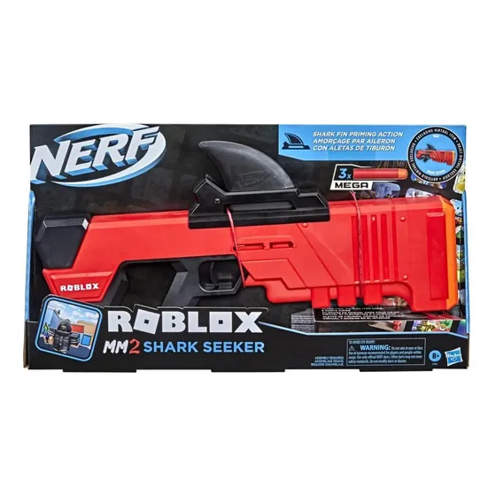 Lançador De Dardos Nerf Roblox Shark Seeker Mm2 Hasbro Cor Vermelho