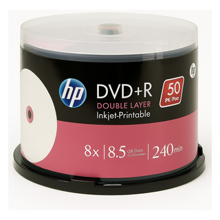 50 Un Dvd+r Hp Dual Layer Printable 8.5gb 8x Cmc Magnetcs 50 Un Dvd+r Hp Dual Layer Printable 8.5gb 8x Cmc Magnetcs