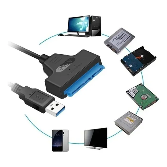 Cable Adaptador Sata A Usb 3.0 Disco Duro Laptop Pc Hdd Ssd
