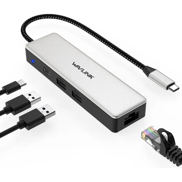 Hub Ethernet Usb-c 4 En 1 Wavlink, Hub Usb 3.2 Gen2
