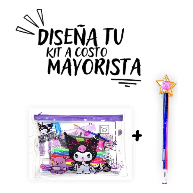 Set Escolar Arcoiris Acuarela Sanrio Infantil
