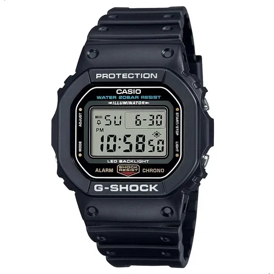 Relógio Masculino Casio G-shock DW-5600UE Fundo Positivo Digital Prova D´Agua 200 metros cor preto