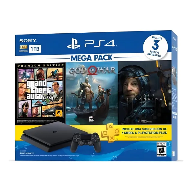Play Station 4 Slim cuh-2215b 1tb Sony + 3 Juegos + 1 Joystick