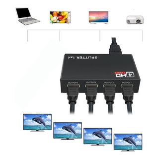 Divisor Hdmi Splitter Duplicador 4x1 1080p + Nota Fiscal Divisor Hdmi Splitter Duplicador 4x1 1080p + Nota Fiscal