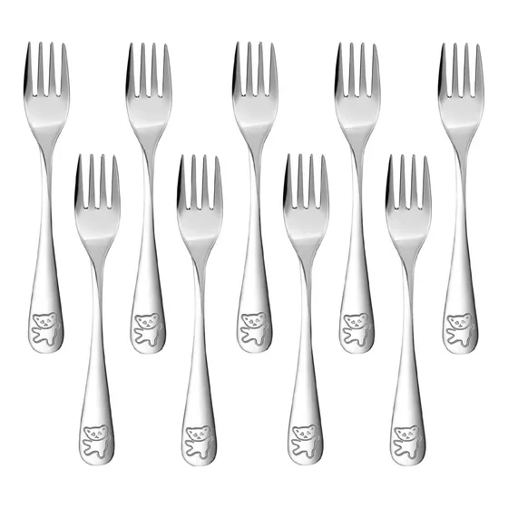 Tenedor Acero Inoxidable Para Niño Cubierto Seguro Apto