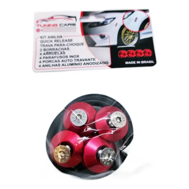 Kit Trava Parachoque Anilha Quick Release Rebaixado Tuning