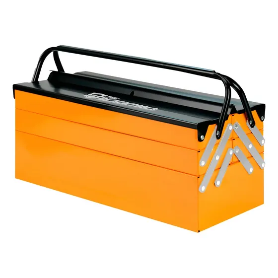 Caixa De Ferramentas Sanfonada Metal 5 Gavetas Capacidade De 10Kg Profissional Cor Laranja The Black Tools